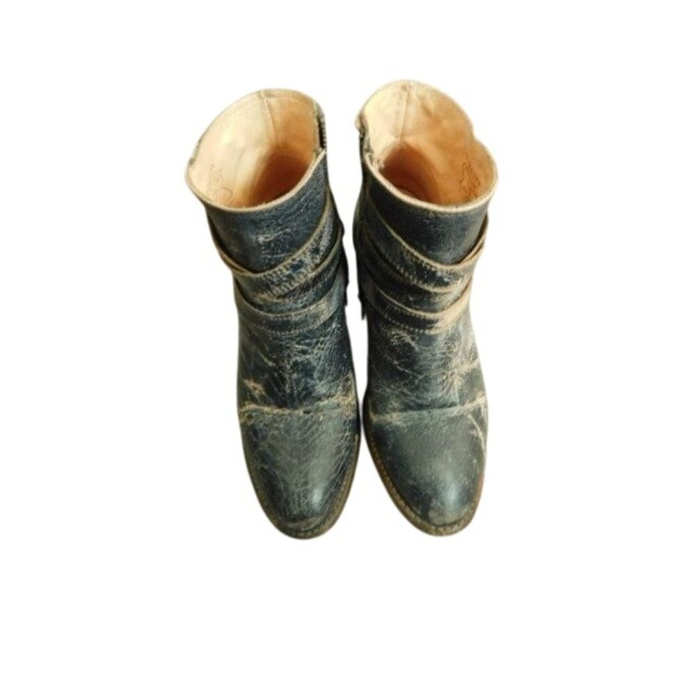 Bed Stu Size 8 Organic Tanned Leather Heeled Ankle Boots W/Box - Picture 2 of 5